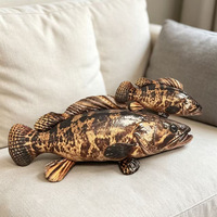 Coussin en peluche personnalisé en forme de poisson, imprimé numérique 3D hyper réaliste, variété eau salée/eau douce, vente en gros, usine OEM ODM