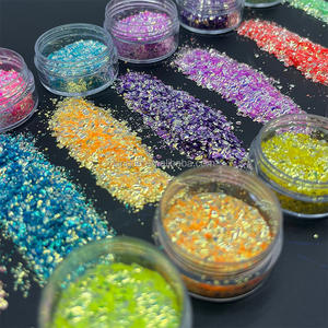 חרוזי בועות נצנצים עם מכסה נצנצים לעבודות יצירה, פאייטים לשרף אפוקסי, סליים, כוסות, ציור ציפורניים, אומנות, 12 צבעים, ישירות מהמפעל, KC - Product Image 4