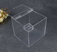 Boîte en acrylique transparente avec couvercle à charnière, 12 pièces