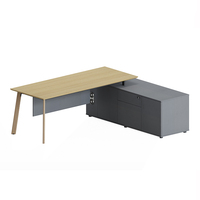 Mobilier de direction de haute qualité table en bois massif cadre en acier ordinateur de gestion bureau de luxe