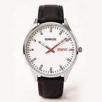 Montres à quartz pour femmes BOMAXE, en acier inoxydable de luxe, bracelet en cuir, largeur 18 mm, style simple, cadran en verre, aiguilles, personnalisation OEM