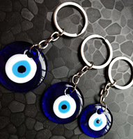 Vente en gros de porte-clés mauvais œil turc Accessoire de porte-clés mauvais œil Porte-clés œil du diable Porte-clés en verre