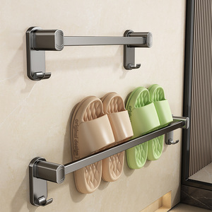 Suction Cup Slipper Rack Wall Mounted <b>Shoe</b> <b>Holder</b> Durable Storage Bracket For Bathroom - Product Image 1