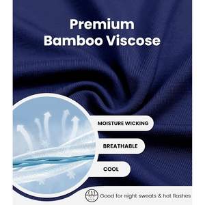 Ensemble de pyjama plissé en viscose de bambou pour femme, débardeur et pantalon capri, sans manches, respirant, décontracté, pour la nuit - Product Image 5