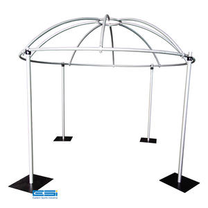 6フィート-14フィート高品質イベント結婚式の背景パイプとドレープポータブル調節可能なアルミニウムポール結婚式の背景フレーム用 - Product Image 4