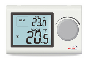 Thermostat de chaudière écologique pour pièce, mode chaleur/arrêt/refroidissement non programmable - Product Image 5