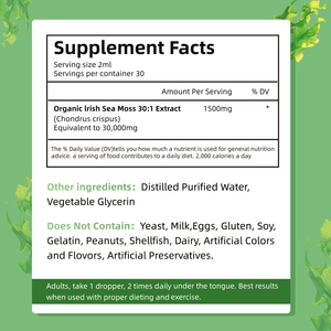 Gotas Líquidas de Musgo Irlandés Vegano Orgánico en Oferta, Suplemento para la Tiroides, Refuerzo Inmunológico y Desintoxicación - Product Image 5
