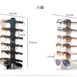 Marco de exhibición de gafas, soporte de color para exhibición, tienda de gafas, 4 pares
