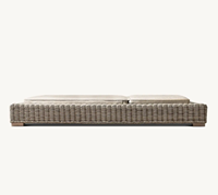Chaise longue en rotin écologique, résistante à l'eau, pour extérieur, en métal, pour plage, piscine, hôtel, villa, cour, transat inclinable