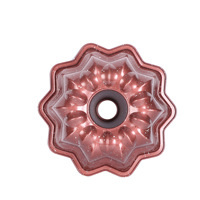 Moule à gâteau en acier au carbone, forme citrouille, motif floral, pour pain cheminée creux, compatible four, Yongkang, vente en gros, rose