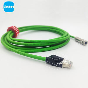 以太网电缆 M8 转 RJ45 8 芯高柔性 PVC 护套拖链连接航空插头传感器电缆 - Product Image 2