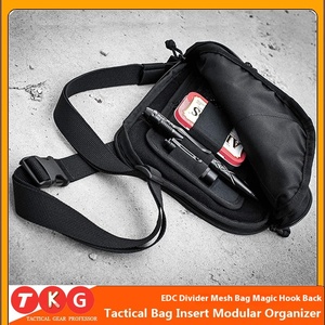 Custom Tactical Outdoor Edc Divider Mesh Bag <b>Nylon</b> Magic Hook Back Panel Vest Pouches <b>Backpack</b> Hunting Accessories - Product Image 3