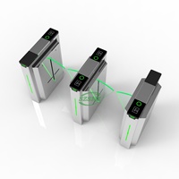 Torniquete de Acceso con Certificado CE, Barrera de Puerta Abatible con Lector de Tarjetas RFID para Oficina, Gimnasio y Centro de Fitness