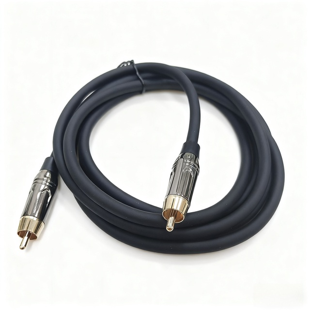 Premium OFC Shielded RCA Cable High Fidelity Low Noise Audio RCA Cable