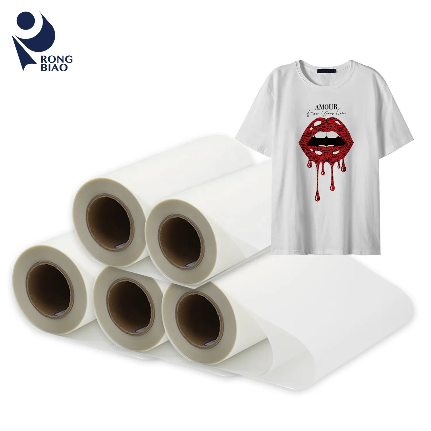 Good Quality Single Sided Matt Fast Dry 60cm x 100m Heat Transfer Films PET DTF Film for T-shirt