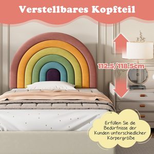 Aggiungi un tocco di colore al letto <span class=keywords><strong>da</strong></span> <span class=keywords><strong>sogno</strong></span> per bambini della camera <span class=keywords><strong>da</strong></span> letto del tuo bambino. Letto per bambini con testiera a forma di arcobaleno - Product Image 4