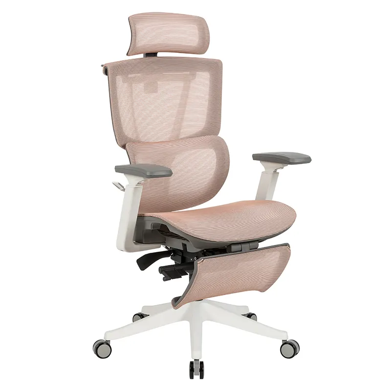 Furnitur komersial jaring penuh belakang tinggi kursi kantor ergonomis bos mewah eksekutif dengan sandaran kaki