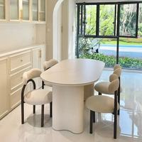 Ensembles de tables à manger de style moderne, en céramique de pierre amovible, en fer, meubles de salle à manger pour la maison, le bureau, utilisation polyvalente