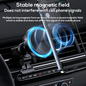 Support de téléphone pour voiture MEMO GW02, refroidissement du téléphone et charge rapide sans fil 15W pour iPhone, chargeur sans fil magnétique pour voiture - Product Image 4