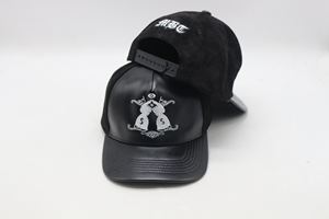 Gorra de camionero de estilo americano de 5 paneles de alta calidad, gorra de béisbol de cuero PU de nuevo estilo con parte trasera de gamuza, gorra deportiva impermeable - Product Image 3