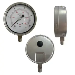 HUBEN Manometer 0-6 BAR 160mm G1/2B pengukur tekanan
