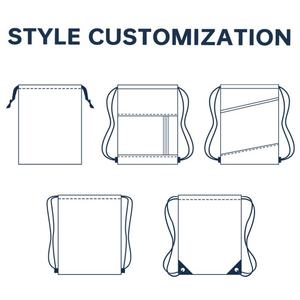 Bolsa de Gimnasio de Nailon y Poliéster Ligera con Logotipo Impreso Personalizado, Bolsa de Compras Promocional Impermeable con Cordón - Product Image 2