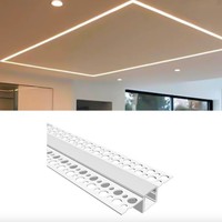 Promotion : Profilé LED linéaire en aluminium pour plafond en plâtre, dissipation thermique, 1M 2M 3M, profil en T encastré pour cloison sèche