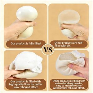 Popular juguete antiestrés de silicona con forma de bollo rosa de 3.35 pulgadas para niños de 4 años en adelante. - Product Image 4