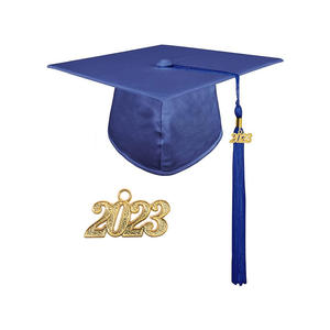 Robe et bonnet de graduation pour enfants bleu royal brillant avec étole - Product Image 4