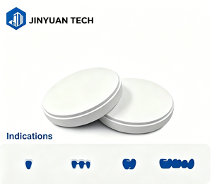 บล็อกเซรามิกเซอร์โคเนียทรงกลมหลายชั้น Jinyuan 1000MPa ความโปร่งแสงสูง พร้อมบริการตัดเฉือนสำหรับงานทันตกรรม CAD/CAM ในห้องปฏิบัติการ - Product Image 6