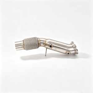 ท่อดาวน์ไปป์ FlowTech T304 สแตนเลสขัดเงาสำหรับเครื่องยนต์ BMW B48 N20 รุ่น F10 F22 F23 F30 F31 F32 F33 F34 F36 228i 320i 328i 428i - Product Image 2
