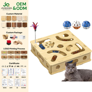 JQ Kattenkrabpuzzel Verrijkingsbox Kattenkrabplank Verrijkingsbox Schuurpapier Binnenin voor Binnenkatten Krabben - Product Image 1