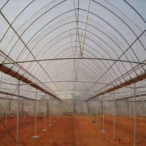 Serre en acier multi-chapelles avec structure en plastique, grande serre en <span class=keywords><strong>film</strong></span> PE facile à assembler, personnalisable pour jardins botaniques et sites touristiques - Product Image 5