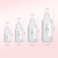 Flacon compte-gouttes LDPE flacon à presser en plastique pour colle à perruque 15ml 30ml 60ml 120ml emballage écologique pour adhésif de perruque