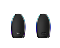 Haut-parleurs de jeu bimodes pour PC, 11 effets d'éclairage RVB, microphone intégré, boîtier en plastique, compatibles avec les ordinateurs portables