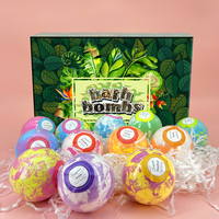 Bomei coffret cadeau en gros en stock 12 bombes de douche effervescentes de bain surprise pour enfants avec jouet amusant à l'intérieur