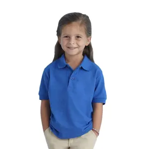 뜨거운 판매 사용자 정의 로고 학교 폴로 셔츠 어린이 학교 유니폼