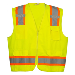 Chaleco de Seguridad Estilo Americano CITICITY, Naranja Clase 2, Multibolsillos, Alta Visibilidad, Reflectante, con Logotipo y Cremallera - Product Image 3