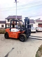 Meilleur prix Chariot élévateur diesel 5 tonnes HELI 50 avec cabine, moteur ISUZU, pneus, mât 3 sections, positionnement des fourches, disponible en 3 et 7 tonnes