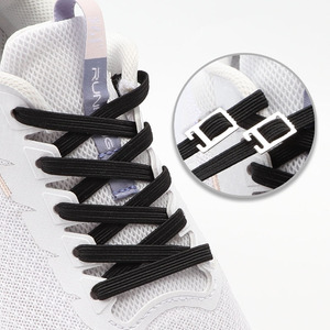 Lacets élastiques Baskets Sans Cravate Lacets Plat Ligne Droite Lacets Sans Cravate Enfants Adulte Sport Lacets Chaussures Accessoires - Product Image 1