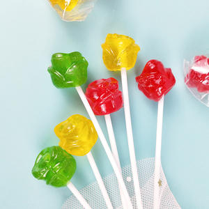 Lecca-lecca a forma di rosa a stelo lungo, caramelle creative per bambini e bouquet di rose colorate di alta qualità. - Product Image 3