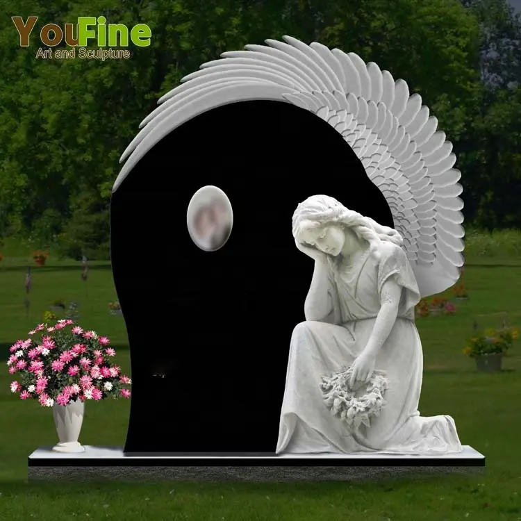 Горячая Распродажа, Красивый Мраморный гранитный памятник, надгробие с ангелом для продажи