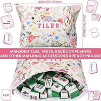 Sac fourre-tout pour Mahjong, Sac de rangement pour jeu de Mahjong, Sac en toile pour tuiles de Mahjong, Sac Miss Mahjong pour tuiles