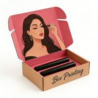 Boîtes d'expédition roses avec logo personnalisé pour petites entreprises Petites boîtes en carton ondulé pour emballage Boîtes cadeaux