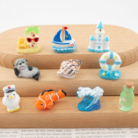 Breloques en résine d'animaux marins pour accessoires de cheveux DIY, pendentifs et décorations en colle crème