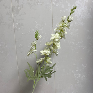 Fleur artificielle en soie de grande taille, de bonne qualité, Delphinium blanc - Product Image 5