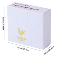 Palette de blush pour les yeux en forme de patte de chat, 4 couleurs, imperméable, aspect naturel, longue durée, marque privée personnalisée