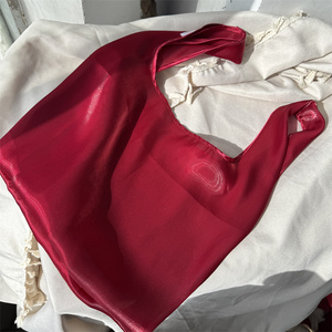 Bolsa de Compras de Organza Transparente Brillante CH con Logotipo Personalizado, Bolsa de Mano de Organza para Mujer, Linda Bolsa de Mano de Tela de Poliéster Transparente - Product Image 4