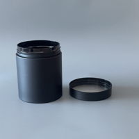 Impression personnalisée, pots en plastique noir mat vides de 250 ml avec couvercles pour le stockage de salades, de sucre, de collations, de bonbons, de chocolat, de biscuits