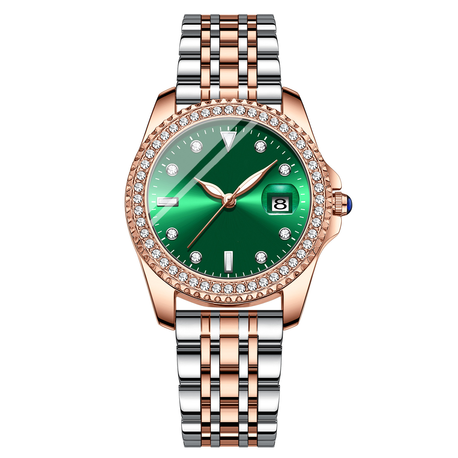 Luxury Green Rhinestone Dial Women display picture 1
